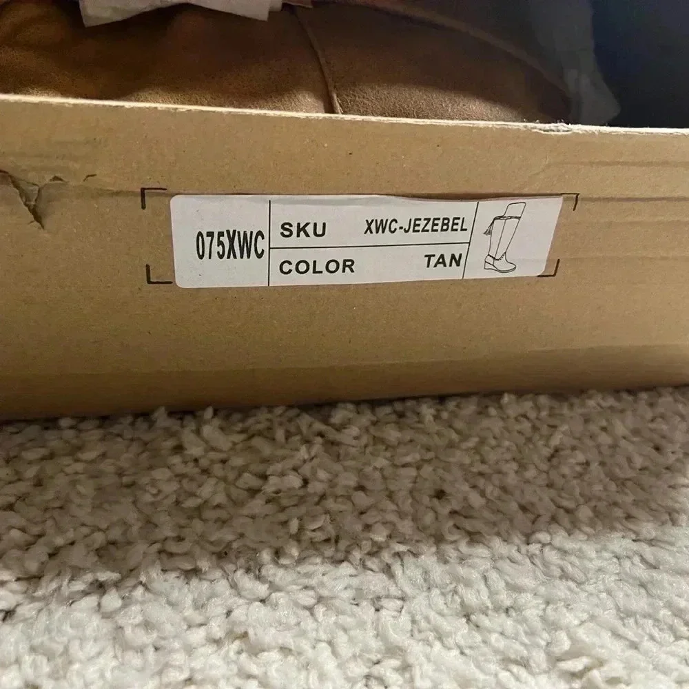 JOURNEE COLLECTION Womens Brown Jezebel Almond Toe Stiletto Riding Boot 7.5 NIB